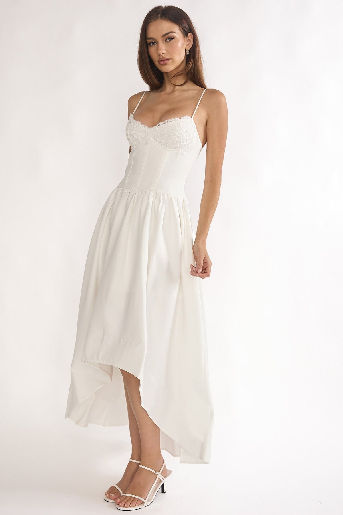 I'm Yours High-Low Hem Maxi Dress White