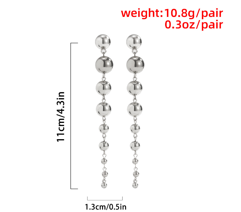 Pre Order: Bead Long Dangle Drop Earrings