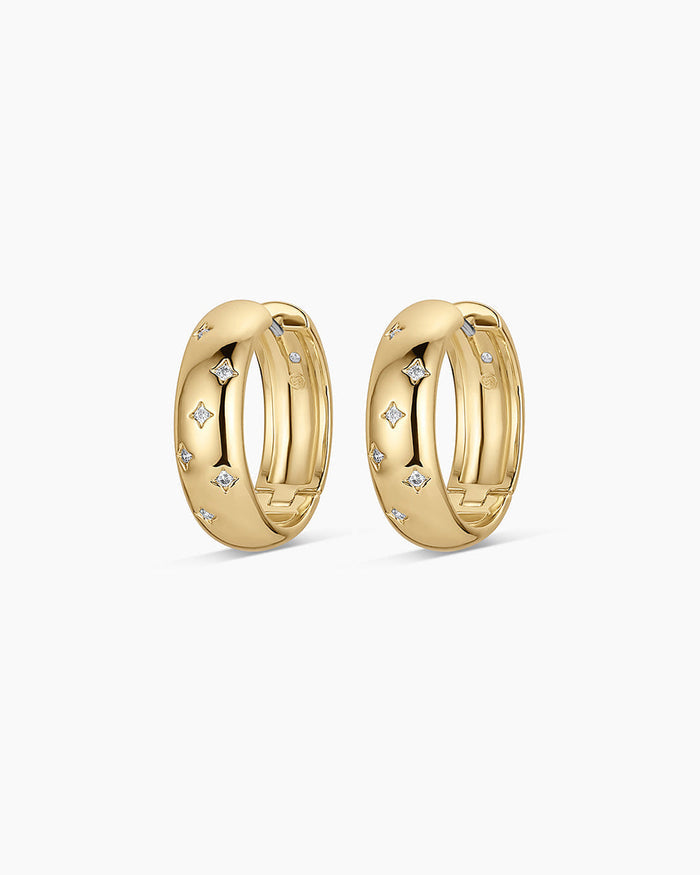 Gorjana Celeste Hoops in Gold