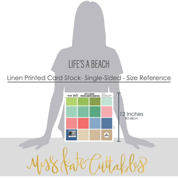 Life's a Beach-Printed Smooth Cardstock Single-Sided