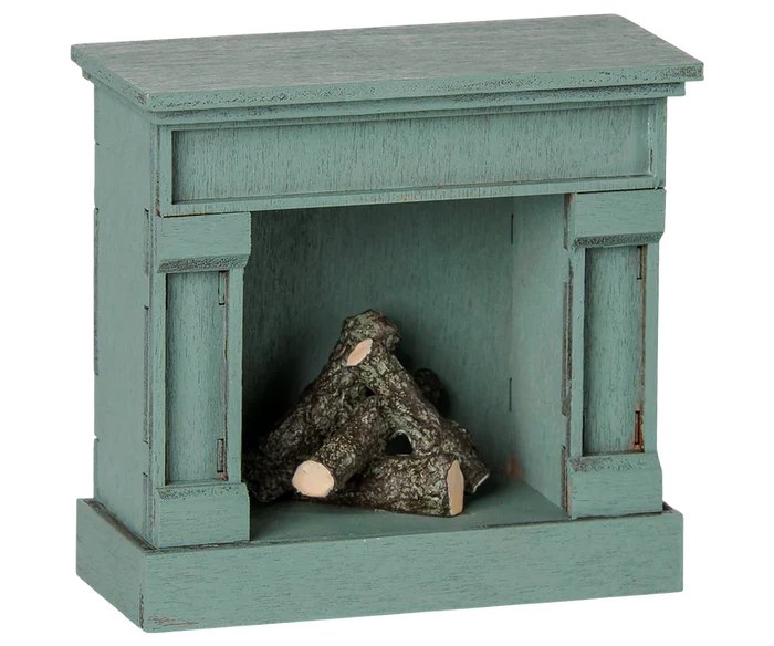 Maileg Fireplace with in Blue