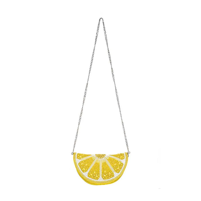 Tart Beaded Lemon Crossbody Handbag