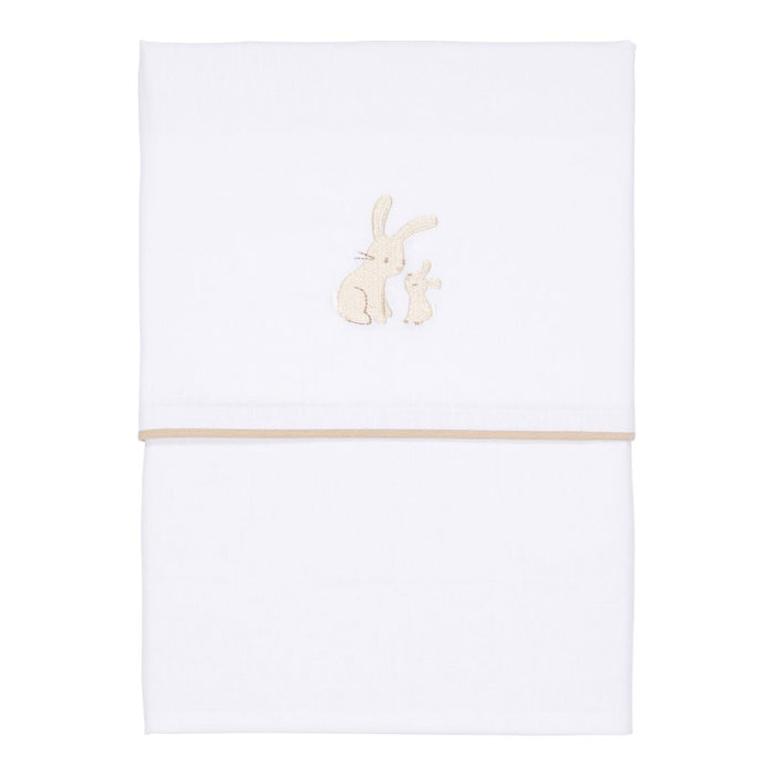 Wiegenlaken Baby Bunny bestickt | Little Dutch