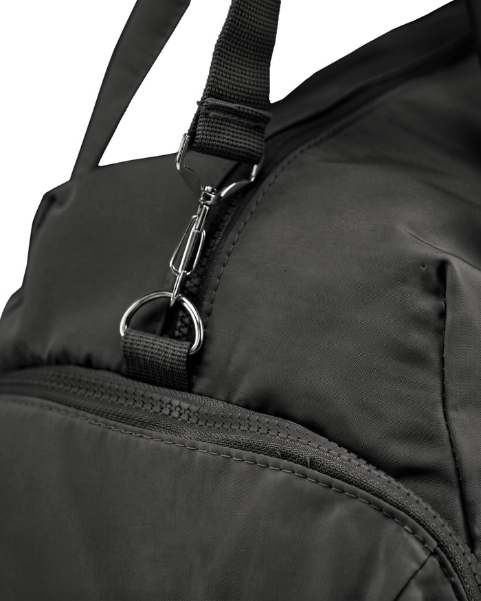 WINGS SOLENNE sports bag with shoe pocket and suitcase strap BLACK