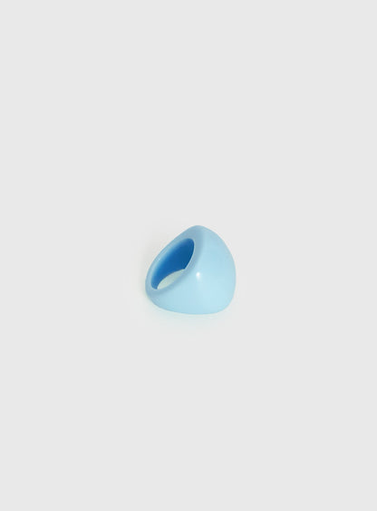Brittanie Statement Resin Ring Blue