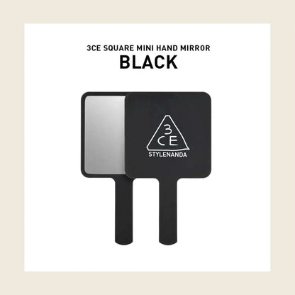 3CE Square Mini Hand Mirror Black 3CE Self-Care