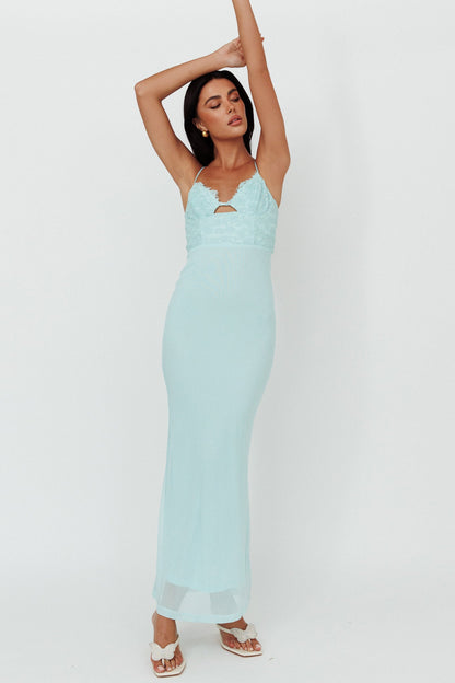 Modern Love Lace Bodice Maxi Dress Mint
