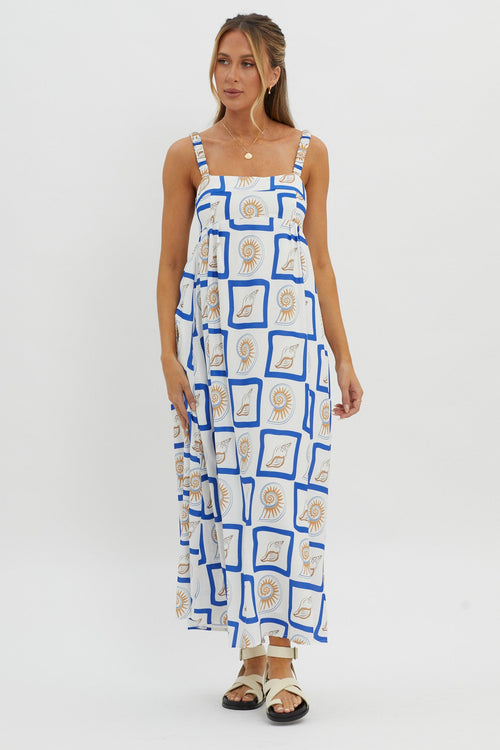 LOST IN LUNAR Katie Maxi Dress Shell Print