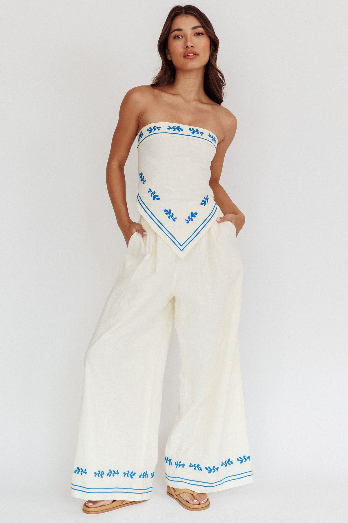 Sought After Wide-Leg Pocket Pants Oat