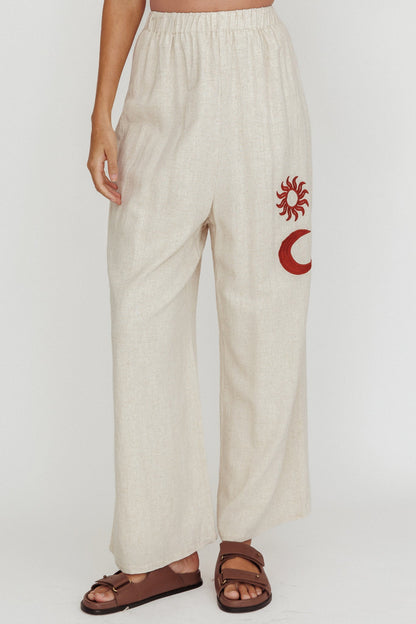 Swing Of Things Sun And Moon Wide Leg Pants Oat