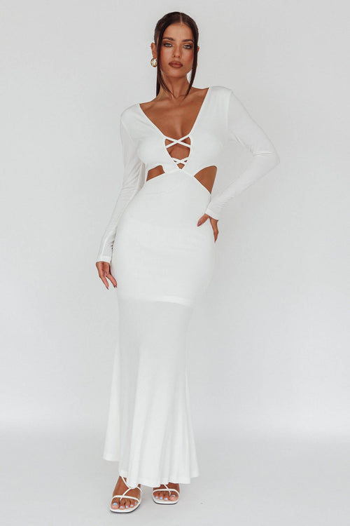 Dress Codes Cut-Out Maxi Dress White