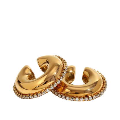Zircon Hollow Chain Earcuffs