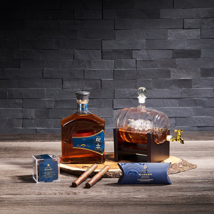 Audacious Liquor Gift Set, liquor gift, liquor, decanter gift, decanter, chocolate gift