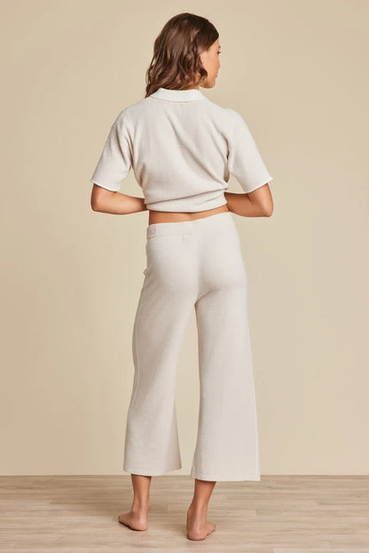 Barefoot Dreams Cozy Chic Ultra Lite Rolled Edge Top in Pearl