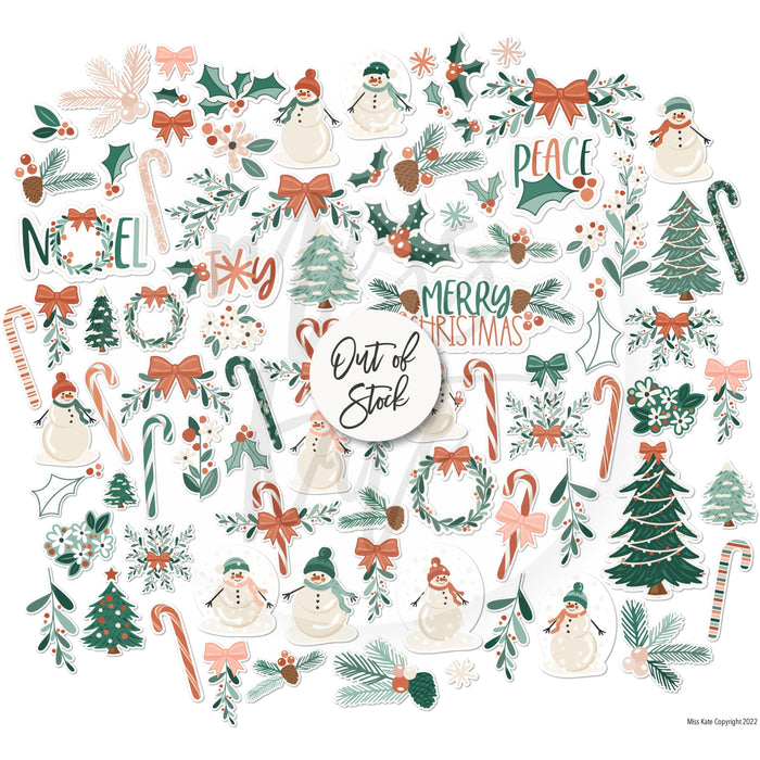 Bargain Bin - Candy Cane Christmas Paper & Sticker Kit 12X12 (Ds)