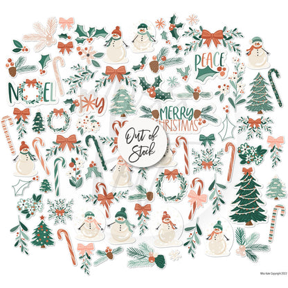 Bargain Bin - Candy Cane Christmas Paper & Sticker Kit 12X12 (Ds)
