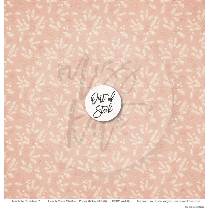 Bargain Bin - Candy Cane Christmas Paper & Sticker Kit 12X12 (Ds)
