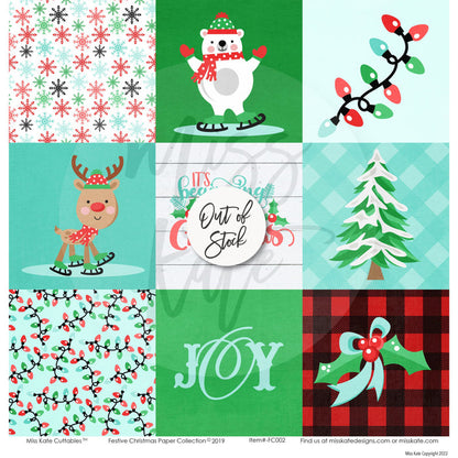 Festive Christmas - Scrapbook Paper & Sticker Kit 12X12 (Ds)