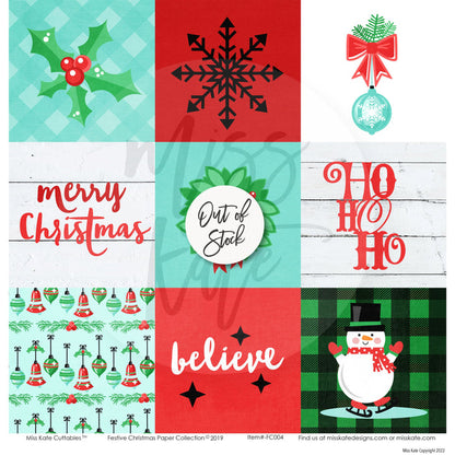 Festive Christmas - Scrapbook Paper & Sticker Kit 12X12 (Ds)