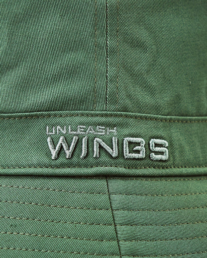 Bucket Hat WINGS UNLEASH cotton hat ARMY GREEN