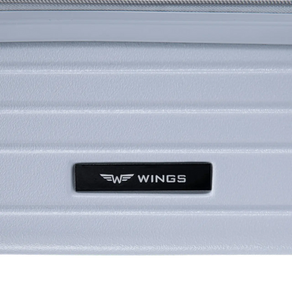 Walizka kabinowa Wings ABS+ 20" Customized Tuse Pih PASTEL BLUE customized