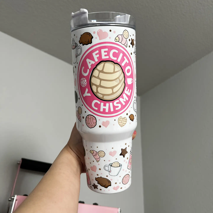 Cafecito Y Chisme 40oz Tumbler Quencher