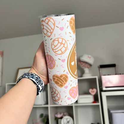 Cafecito Y Chisme Concha Heart Tumbler 20oz
