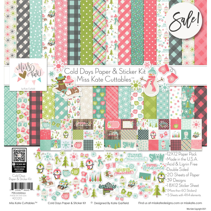 Cold Days - Paper & Sticker Kit 12X12 (Ds)