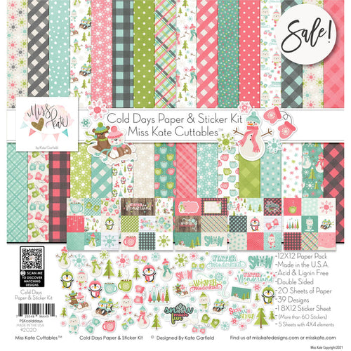 Cold Days - Paper & Sticker Kit 12X12 (Ds)