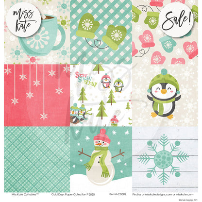 Cold Days - Paper & Sticker Kit 12X12 (Ds)