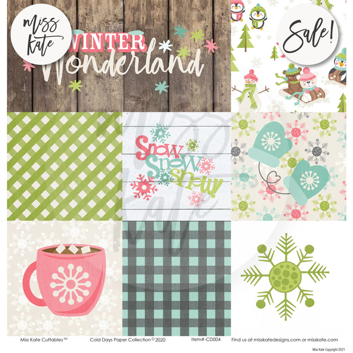 Cold Days - Paper & Sticker Kit 12X12 (Ds)