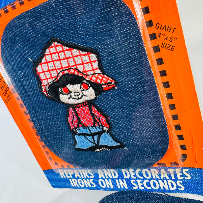 Deco-R-Pair Blue Jean Repair Patch Doll Set of 2 1970s