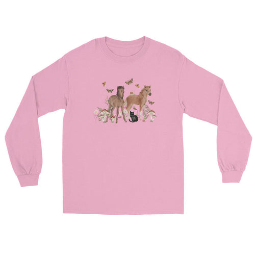 Gidget and Ginny Long Sleeve T-Shirt by Katie Van Slyke - Light Pink