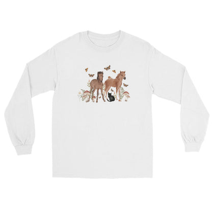 Gidget and Ginny Long Sleeve T-Shirt by Katie Van Slyke - White