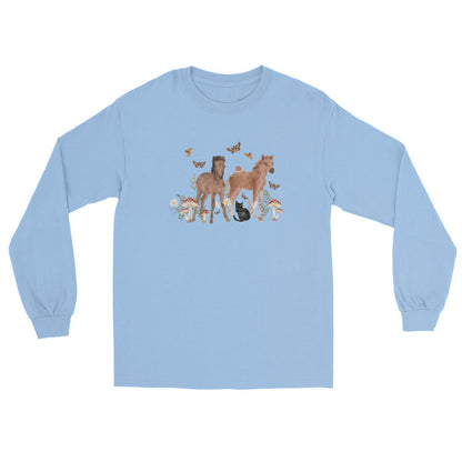 Gidget and Ginny Long Sleeve T-Shirt by Katie Van Slyke - Light Blue