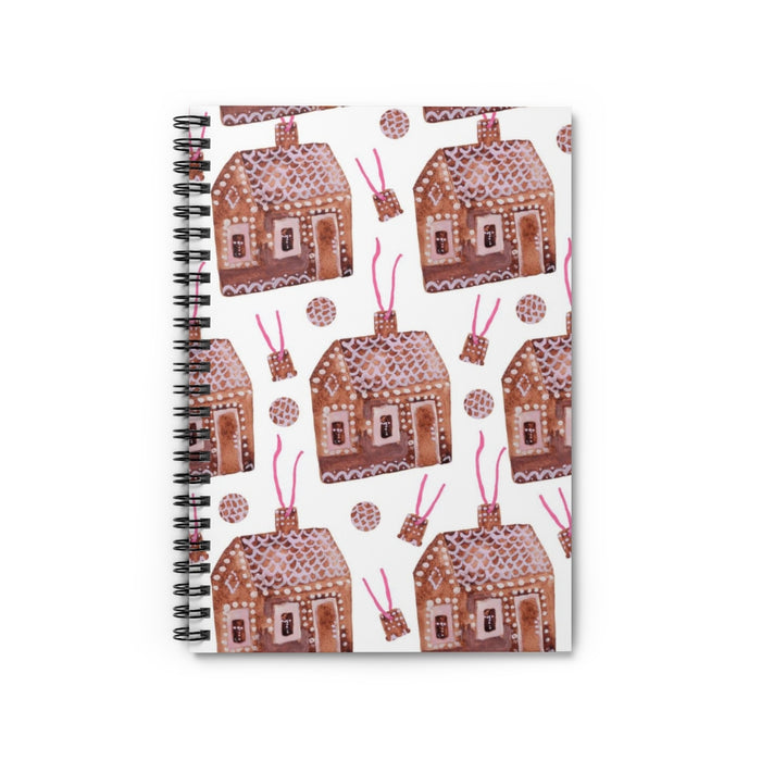 Gingerbread Houses Spiral Lined Notebook