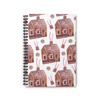 Gingerbread Houses Spiral Lined Notebook
