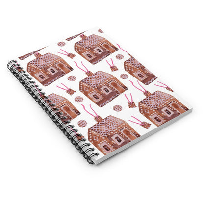 Gingerbread Houses Spiral Lined Notebook