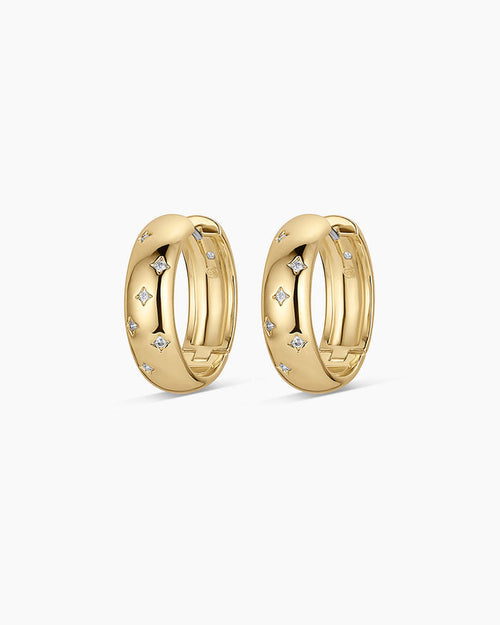 Gorjana Celeste Hoops in Gold