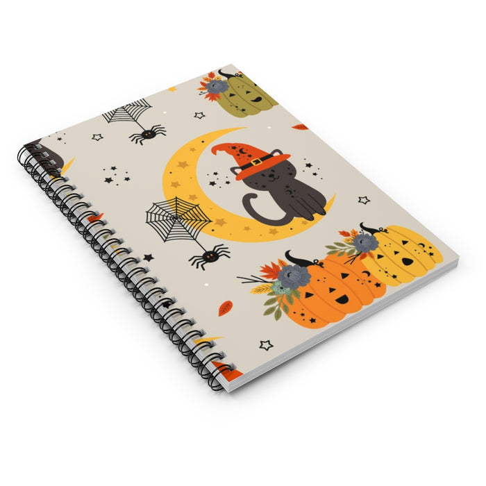 Halloween Kitty Spiral Lined Notebook