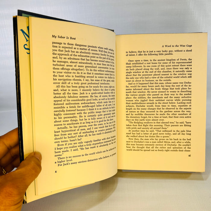 Jack Paar My Saber is Bent with John Reddy 1961 Simon and Schuster