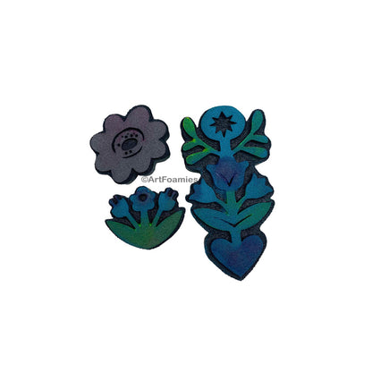Jone Hallmark | Floral Trio | Foam Stamps - Set of 3