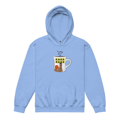 KIDS Eggs Benedict Hoodie by Katie Van Slyke - Carolina Blue