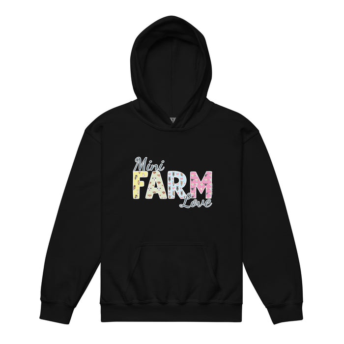KIDS Mini Farm Love Hoodie by Katie Van Slyke - Black