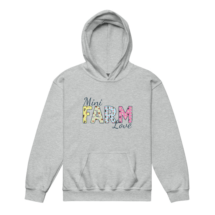 KIDS Mini Farm Love Hoodie by Katie Van Slyke - Sport Grey