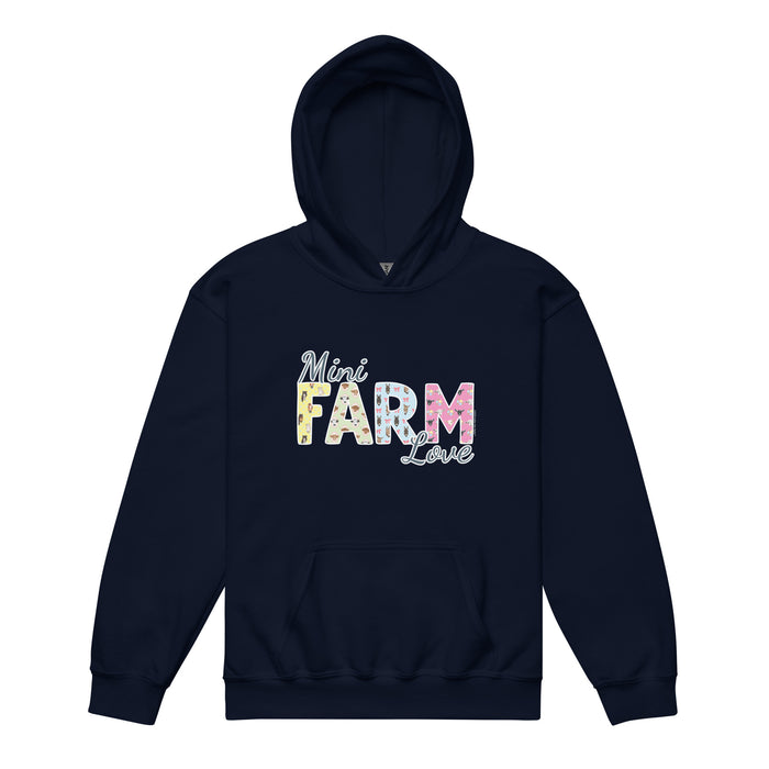 KIDS Mini Farm Love Hoodie by Katie Van Slyke - Navy