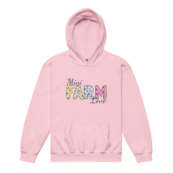 KIDS Mini Farm Love Hoodie by Katie Van Slyke - Light Pink