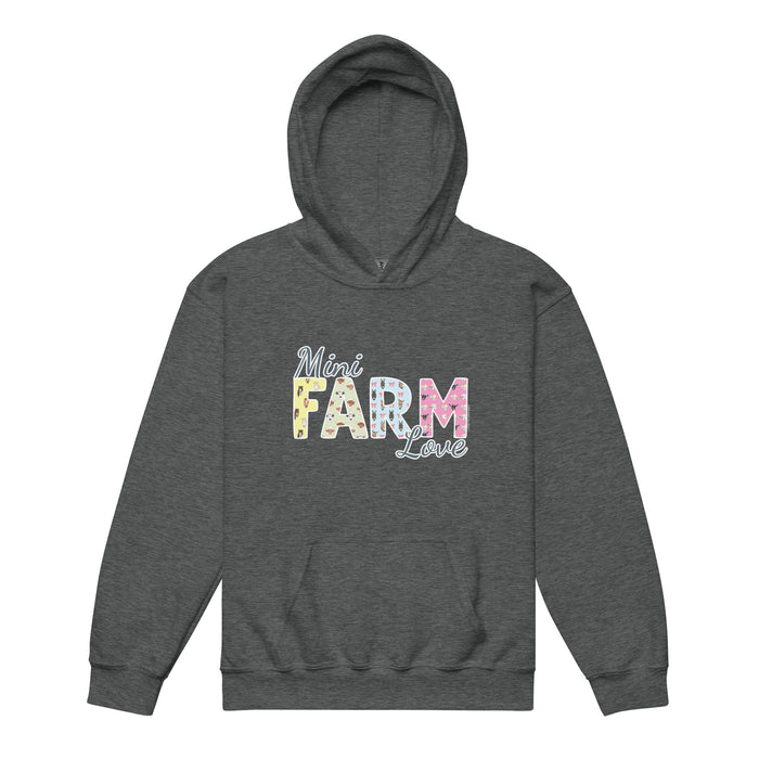KIDS Mini Farm Love Hoodie by Katie Van Slyke - Dark Heather