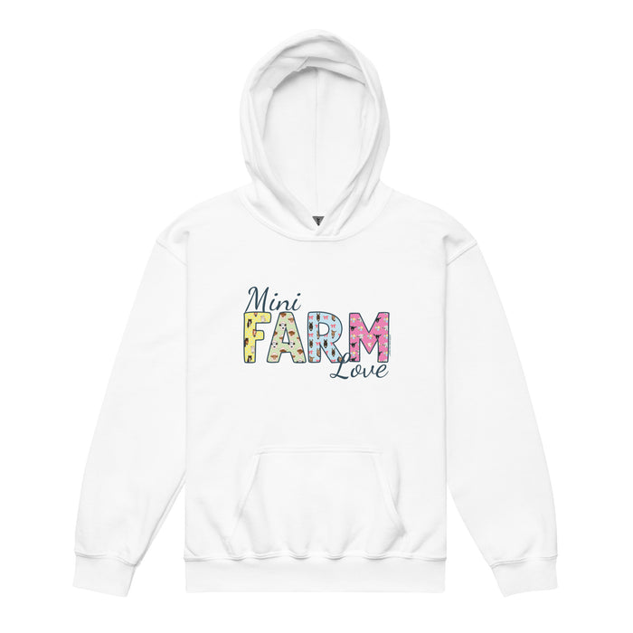 KIDS Mini Farm Love Hoodie by Katie Van Slyke - White