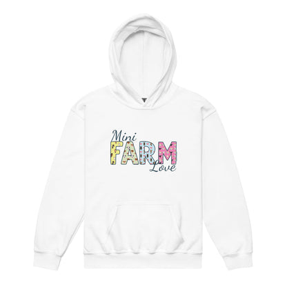 KIDS Mini Farm Love Hoodie by Katie Van Slyke - White